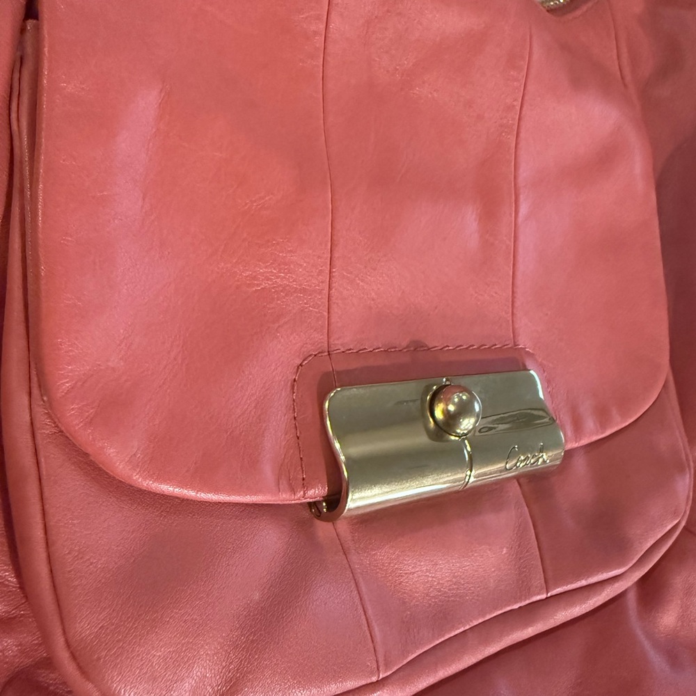 Coach Rose Leather Flap Bag